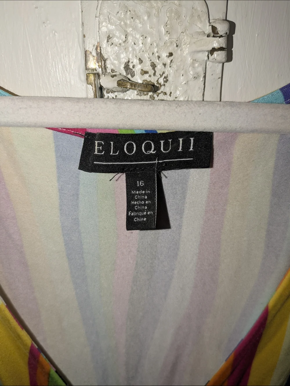 Eloquii Bright Multicolor Striped Midi Dress Size 16 NWOT